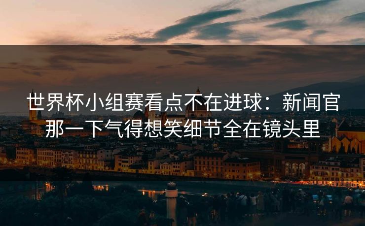 世界杯小组赛看点不在进球：新闻官那一下气得想笑细节全在镜头里