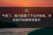 气笑了，我只是搜了下云开体育，手机就开始弹奇怪提示