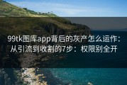 99tk图库app背后的灰产怎么运作：从引流到收割的7步：权限别全开